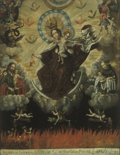 Virgin of Carmen by Miguel Gaspar De Berrío